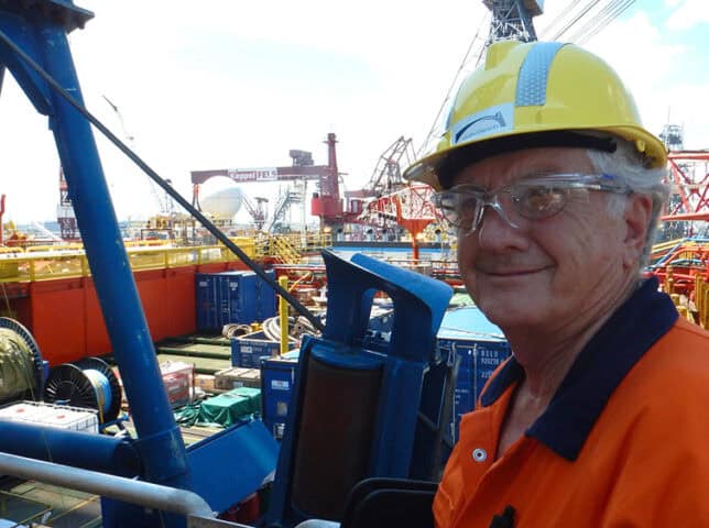 Larry onboard the Stena clyde offshore drilling rig, where he and Carl Fung conducted a hazardous area classification in 2017
