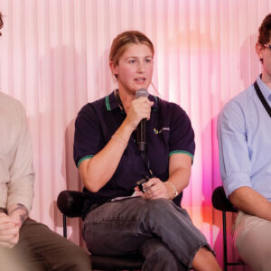 Sarah Boutchard speaking at the Adapt NSW forum in 2025.