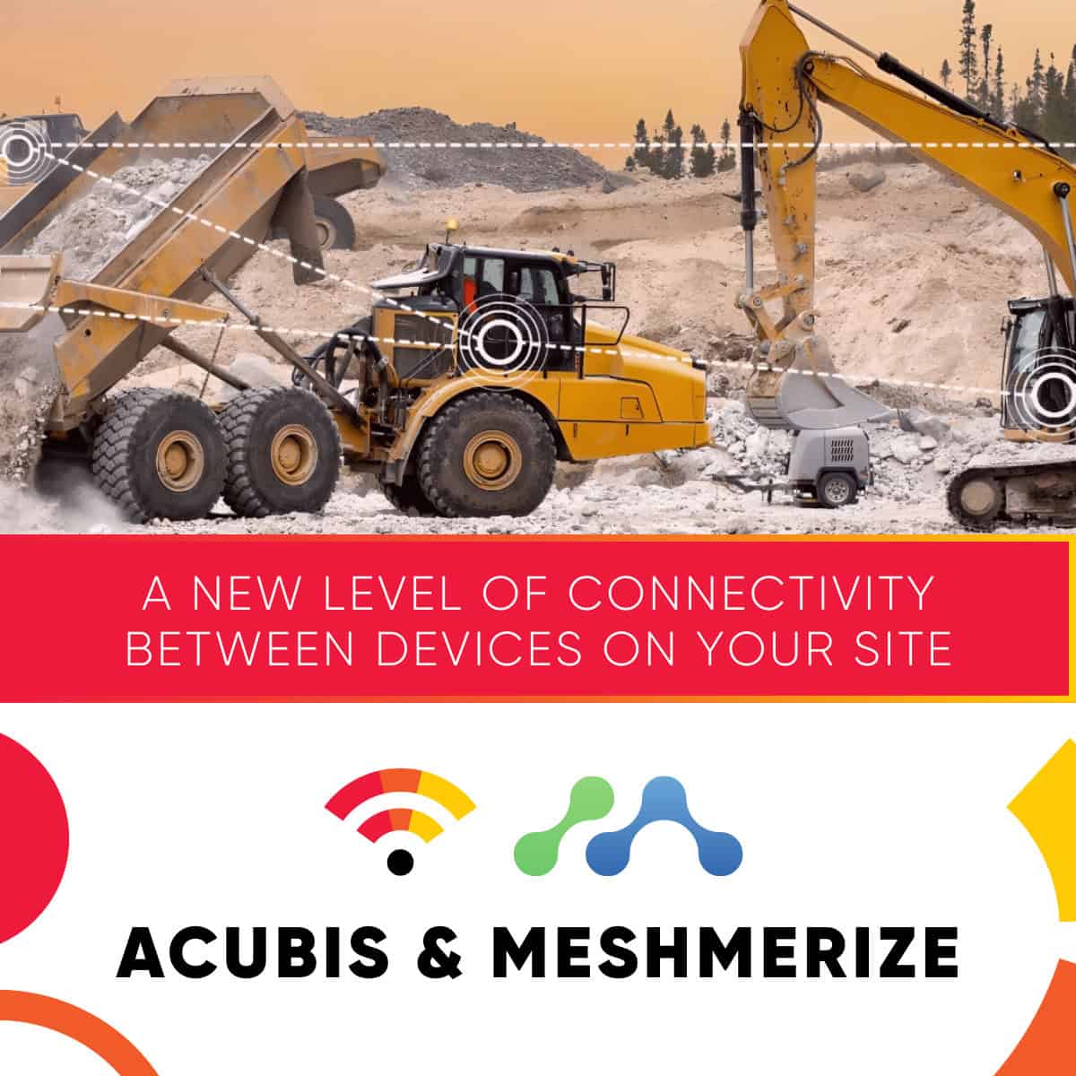 Graphic depicting the Acubis and Meshmerize partnership