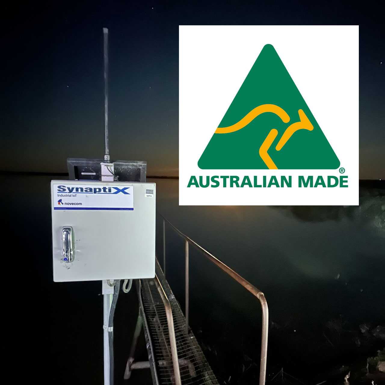 Novecom's SynaptiX LID with Australian Made Symbol.