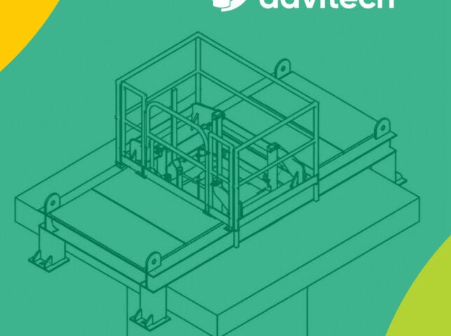 Isometric drawing of the reusable access platform designed by Advitech.